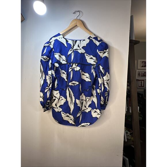 Veronica Beard NWT Milan Floral print Silk Blend Jacquard Blouse Size 10 Org$395 - Picture 9 of 14